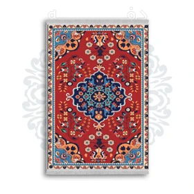 *جدید* فرشینه از جنس پارچه شانل مخمل ترک طرح فانتزی برند دفه کد 1830