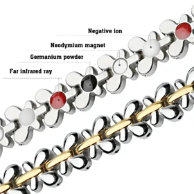 دستبند مغناطیسی مگنت آریکس butterfly طلایی نقره ای مدل u-10032