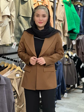 کت تکی زنانه کجراه مدل ساده قد 70