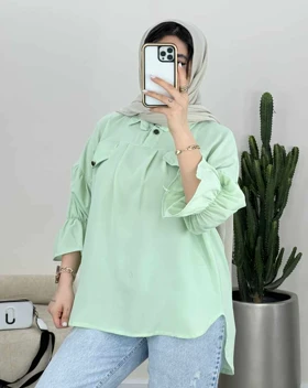 شومیز جلو بسته عروسکی(41)کد3431