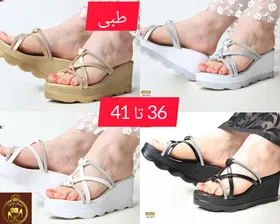 صندل لژدار مجلسی نگینی زنانه 625-4