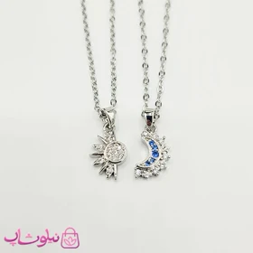 گردنبند کاپلی مدل ماه و خورشید کد 100