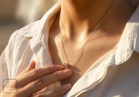 گردنبند استیل هندسی