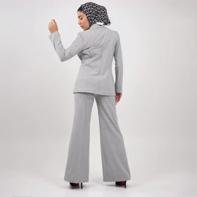 کت بزیاق پنج دکمه (طوسی)