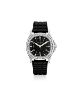 ساعت پتک فیلیپ آکوانا زنانه سیلور مشکی دورنگین Patek Philippe Aquanaut