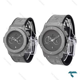 ساعت ست هابلوت سه موتوره طوسی صفحه مهندسی Hublot-6789-S