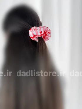 کش مو اسکرانچی ساتن طرح پنلگی و راه راه