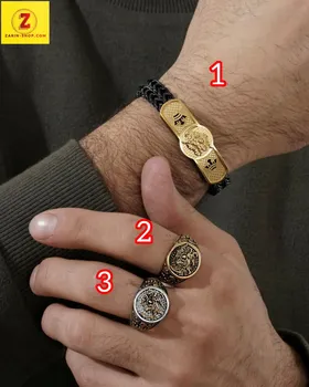 دستبند و انگشتر مردانه استیل