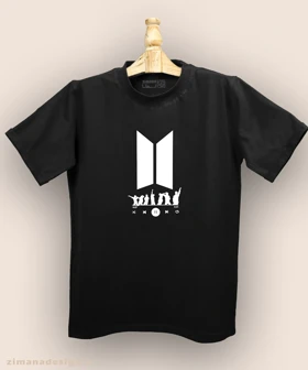 تیشرت مردانه و زنانه طرح بی تی اس کد 990