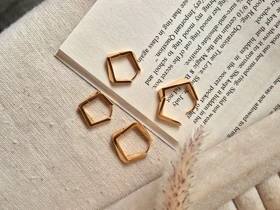 گوشواره چندضلعی ژوپینگ در2 سایز