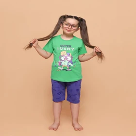 تیشرت شلوارک دخترانه جانا کد 3155