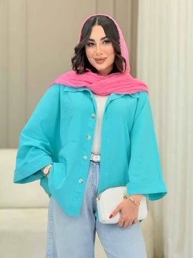مانتو پانچ تک جیب پشت پیله