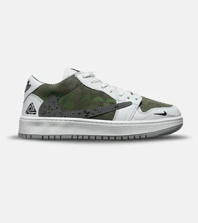 کفش کتانی مردانه و زنانه سفید طوسی سبز NIKE travis scott مدل 8317