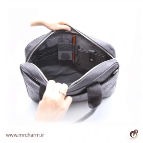 کیف اداری چرم شترمرغ مردانه mrc1211-05