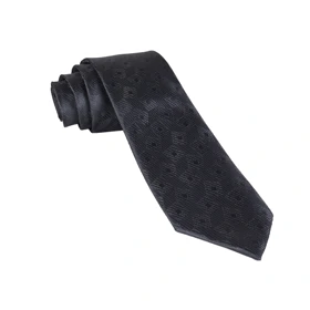 ست کراوات و دستمال جیب مشکی طرح دار 98137