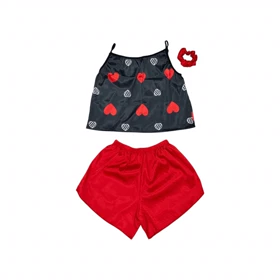 ست نیمتنه و شلوارک طرح قلب 089