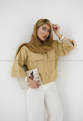 شومیز زنانه لینن دوجیب کد1006193