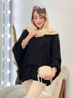 مانتو جلو بسته برش‌دار مارینا