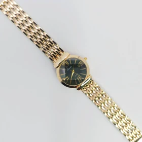 ساعت مچی زنانه باوک Baoke نگین‌دار با موتور کوارتز (بند طلایی صفحه سبز)