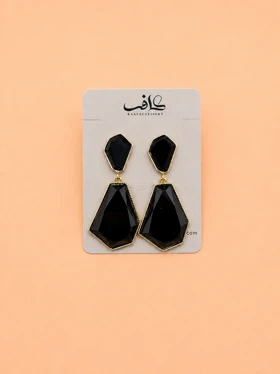 گوشواره مشکی 2 تکه