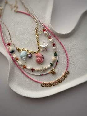 گردنبند ساحلی رنگی