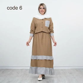 شومیز و دامن صوفیا و لینن راه راه مدل نوژا علیدسا (کد 6)