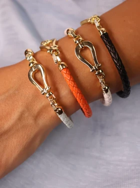 دستبند زنانه چرمی فرد FRED کد B2108