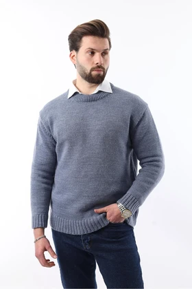 ژاکت بافتنی مردانه Indigo Crew Neck Overfit E7402