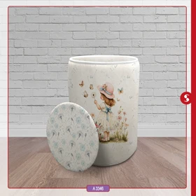سبد اسباب بازی اتاق کودک برند مینوریا طرح دخترانه کد p-503