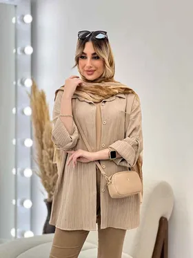 مانتو کراش آستین دکمه