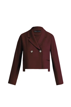 کت کوتاه TR راه راه - 2143 (زرشکی)