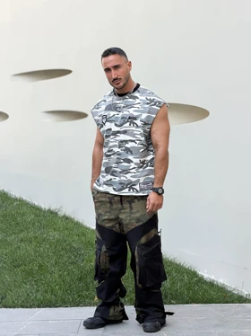 رکابی ورزشی وست چریکی NIKE طوسی