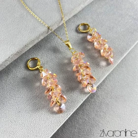 نیم ست خوشه انگوری طرح سواروسکی 10147