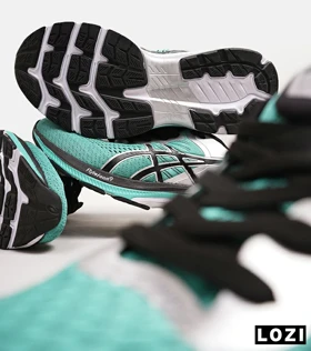 کتانی مردانه و زنانه سبز نقره ای ASICS GEL-KAYANO 27