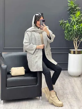 پالتو یقه آرشال آستین پاگن