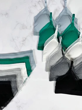 ست نیم‌تنه شورت نخی کبریتی