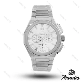 ساعت مردانه الگانس diamond سیلور صفحه سفید m-10234