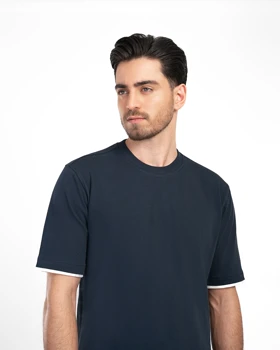 ام کی کالکشن تیشرت آستین کوتاه mk-23861-navy-blue