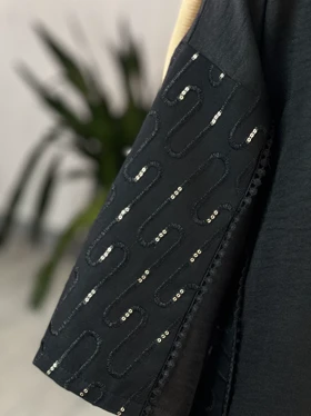 مانتو کفتان مشکی لیالی