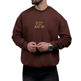 دورس مردانه قهوه ای سه نخ طرح JUST BE