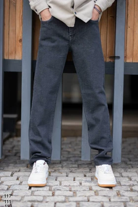 شلوار جین راسته ذغالی کد 117