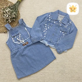 کت سارافون جین دخترانه خوش استایل سایز بندی