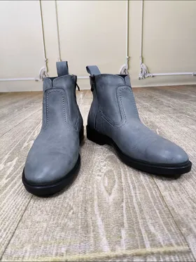 کفش نیم بوت طوسی چرم 3020