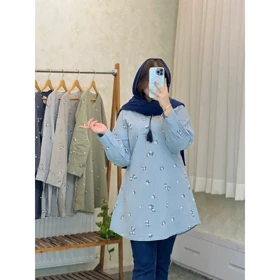 تونیک سایزبزرگ زنانه مدل گلبرگ
