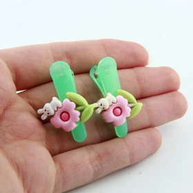 گیره مو دخترانه طرح گل