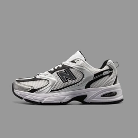 نیوبالانس 530 سفید نقره ای مشکی New Balance 530 White Silver Metallic Black