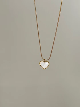 گردنبند زنانه قلب دو رو کد 74