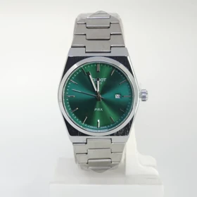 ساعت مچی مردانه تیسوت Tissot 1853 PRX تاریخ دار با ماندگاری رنگ بالا (نقره ای صفحه سبز)