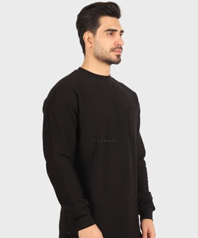 تیشرت آستین بلند مردانه بافت ریز 5294