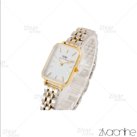 ساعت دنیل ولینگتون زنانه مستطیلی دورنگ طلایی صفحه سفید 104385